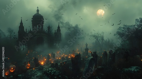 Halloween Night in a Graveyard A Haunting Tribute to Ancestors and Samhain Traditions