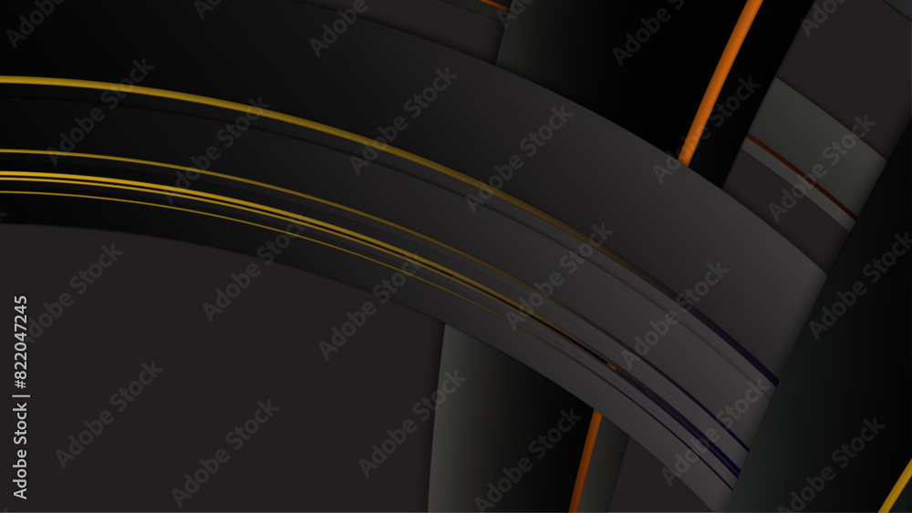 Fototapeta premium Neon gold geometry gradient background