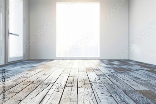 Interior background with wooden floor created with generative ai