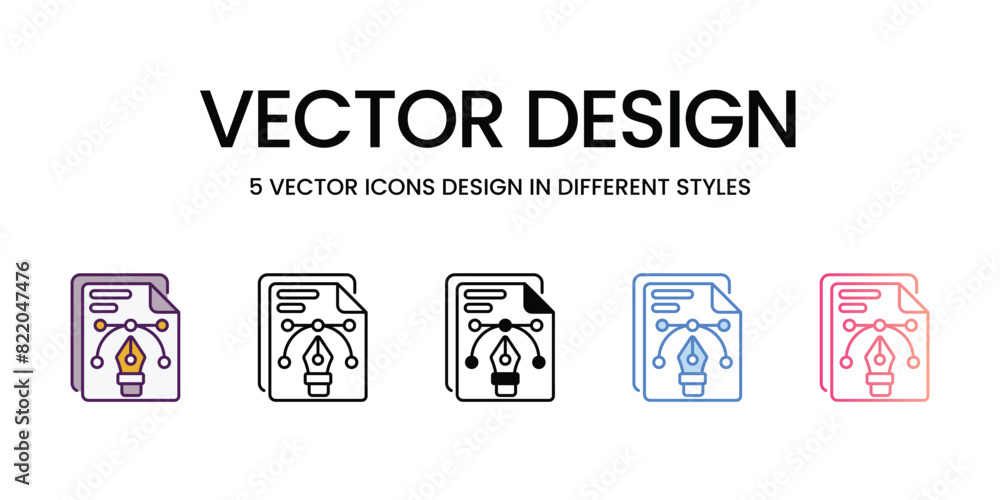 Vector Design Icons different style vector stock illustration Vector Design Icons different style vector stock illustration