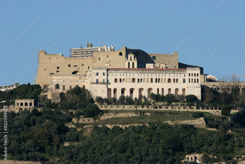 Castel Sant Elmo and San Martino Monastery overlooking Naples, Italy Castel Sant Elmo and San Martino Monastery overlooking Naples, Italy