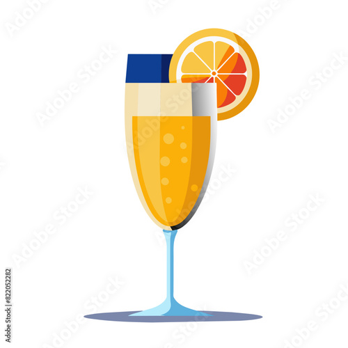 createMimosa cocktail in a champagne flute with orange slice. Vector illustration for design and print.-a-vector-illustration-of-a-mimosa-in-a-cham.svg