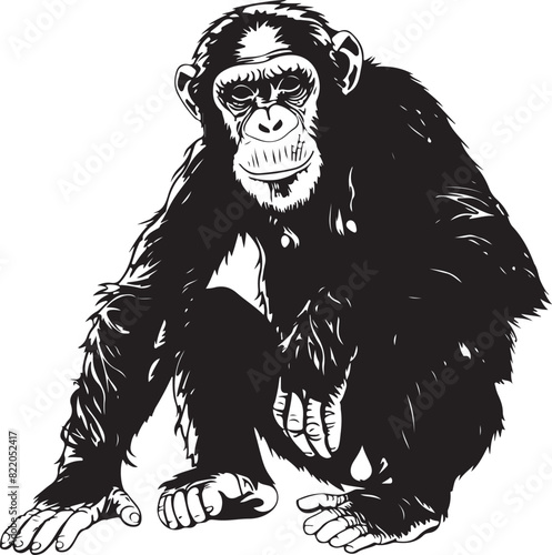 chimpanzee chimp vector transparent background