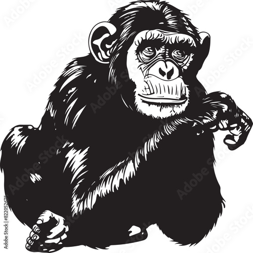 chimpanzee chimp vector transparent background