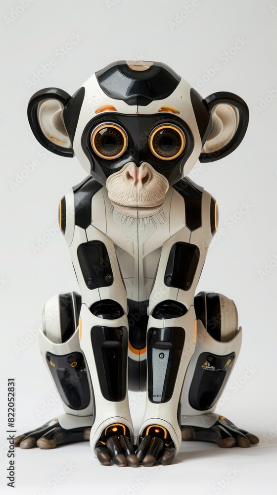 white background monkey robot white background monkey robot