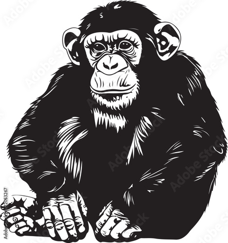 chimpanzee chimp vector transparent background