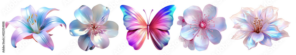 3D iridescent material shape png on transparent background 3D iridescent material shape png on transparent background