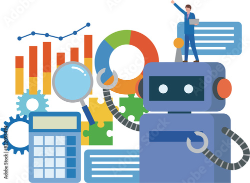 人工知能を使う男性