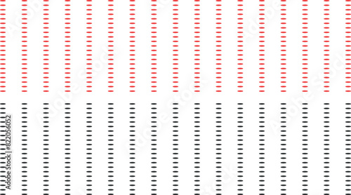 The texture is filled with red and black oblong dots.