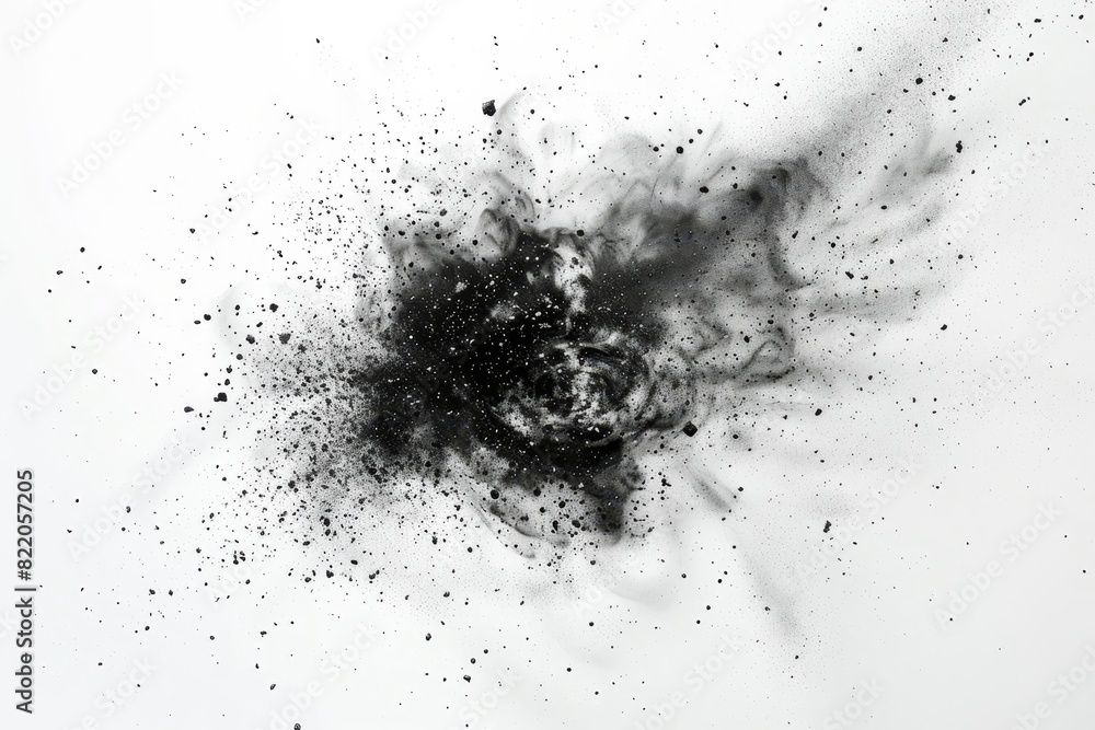 Realistic photograph of a complete Dark matter,solid stark white background, focused lighting Realistic photograph of a complete Dark matter,solid stark white background, focused lighting