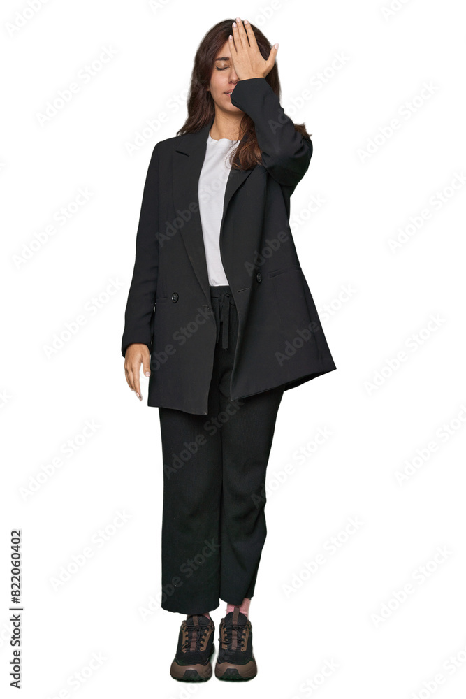 Middle Eastern in business attire forgetting something, slapping forehead with palm and closing eyes. Middle Eastern in business attire forgetting something, slapping forehead with palm and closing eyes.
