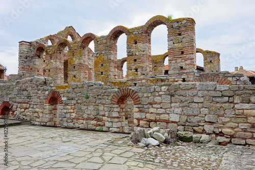 Obraz na płótnie Ancient City of Nessebar in Bulgaria. Situated on a rocky peninsula on the Black Sea, the more than 3,000-year-old site of Nessebar was originally a Thracian settlement, Menebria. Unesco site. w salonie