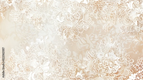 Delicate lace pattern background with intricate lacework and a feminine touch, ideal for a romantic or vintage design theme.