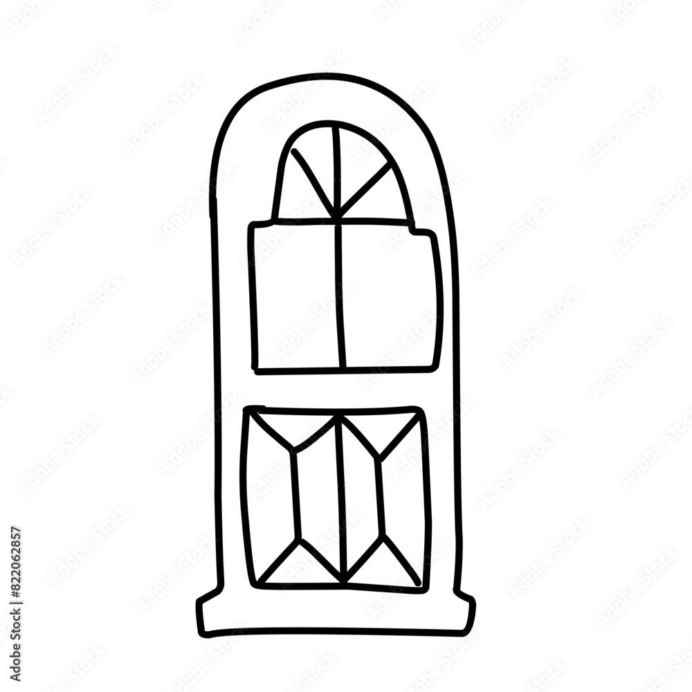 hand drawn door line icon hand drawn door line icon