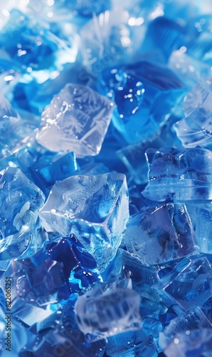 Abstract Glacier With Blue Ice Formations,Photorealistic HD
