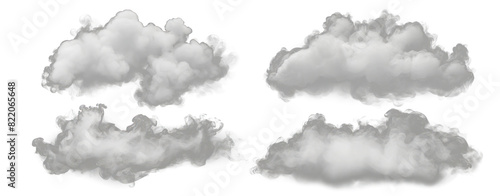 White cloud effect transparency png on transparent background