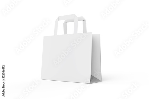 Blank Shopping Bag with Handles 3d Rendering 