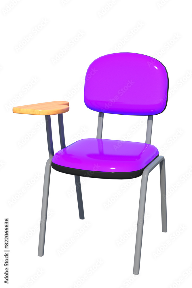 sedia di scuola con vari colori con fondo trasparente isolato sedia di scuola con vari colori con fondo trasparente isolato