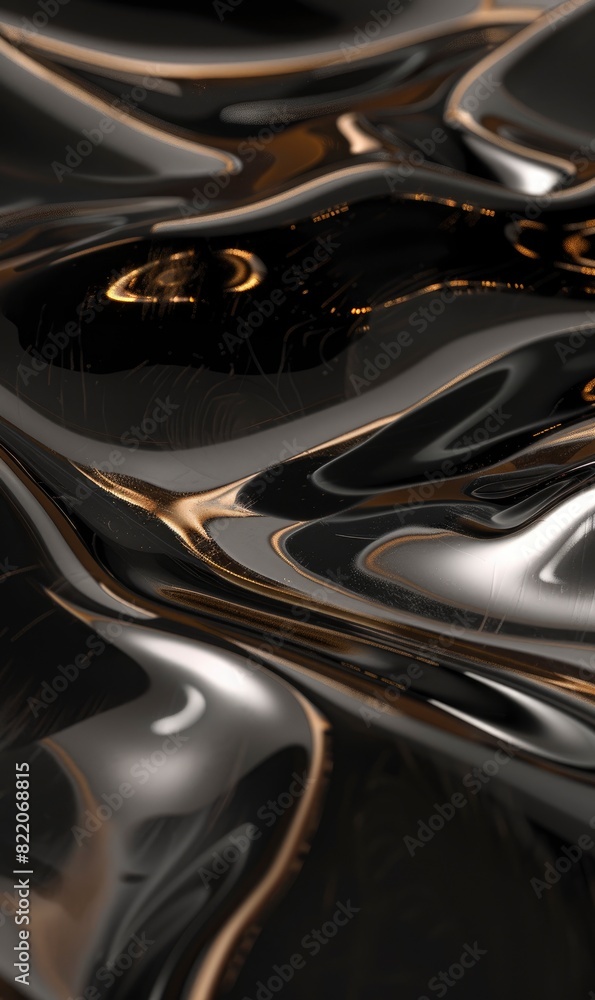 Abstract River Landscape With Fluid Forms,Photorealistic HD