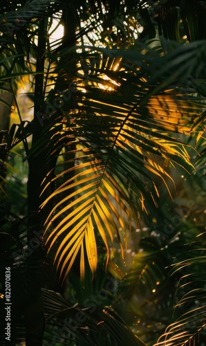 Abstract Tropical Jungle With Bright Hues Photorealistic HD