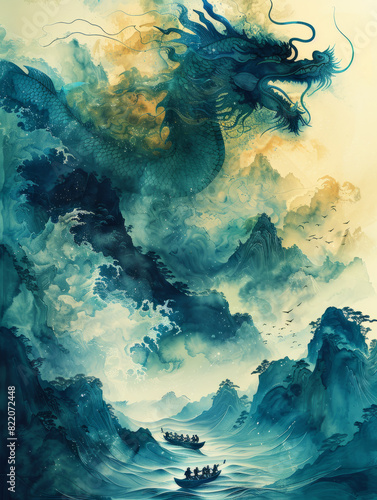 Dragon Boat Festival illustration poster