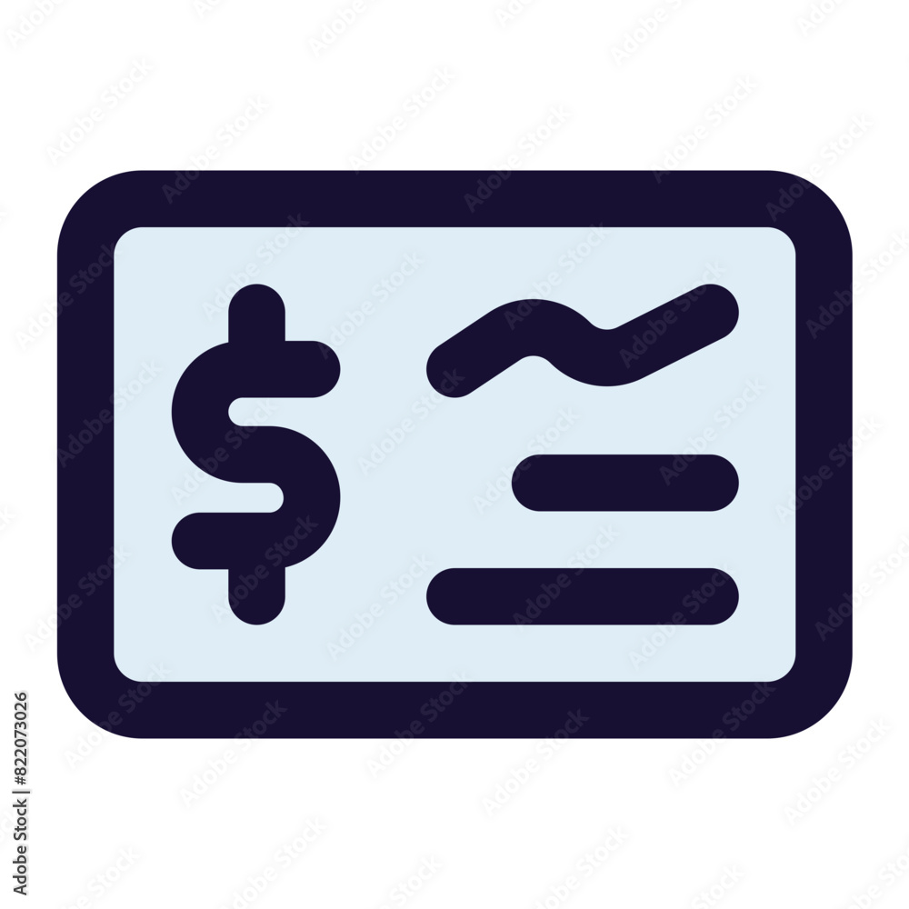 bank check icon for illustration bank check icon for illustration
