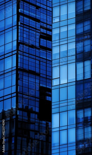 Blue Abstract Architectural Forms,Photorealistic HD