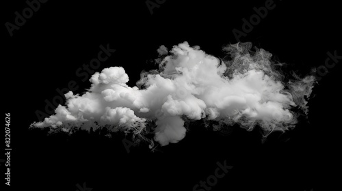 A cloud of smoke is floating in the air