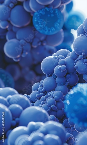 Blue Abstract Bubble Clusters,Photorealistic HD