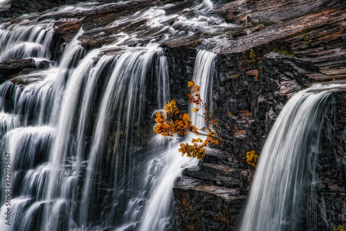 Little River Falls in Autumn from Fort Payne, Alabama photo