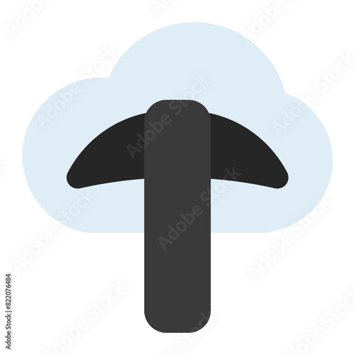 cloud mining icon for illustration