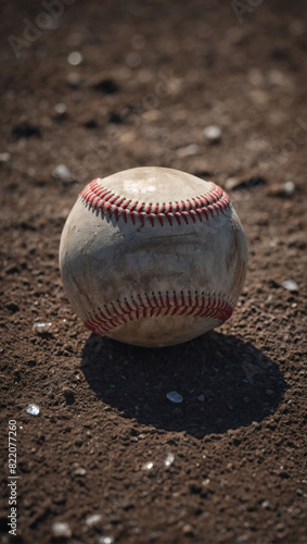 Diamond Detail, Baseball on Chalked Infield