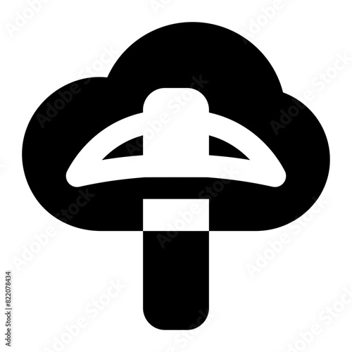 cloud mining icon for illustration