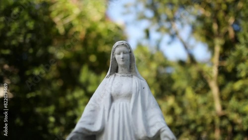 Statue of Our Lady near Church in Poznan, Poland photo