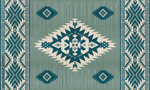 American tribal ethnic native pattern.Traditional Navajo,Aztec,Apache,Southwest and Mexican style fabric pattern.Abstract vector motifs pattern.For fabric,clothing,blanket,carpet,woven,wrap,decoration