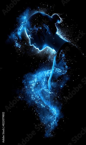 Blue Abstract Deep Space,Photorealistic HD