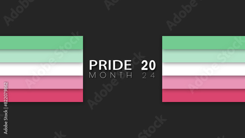 Happy Pride Month Abrosexual Pride Flag Horizontal Wall Background