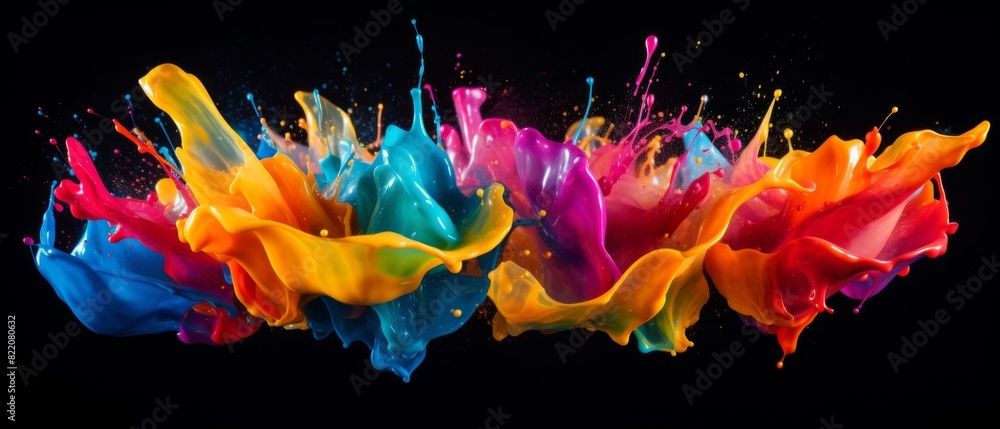 Floting Color Abstract colorful art liquid floating colors splashes background ...