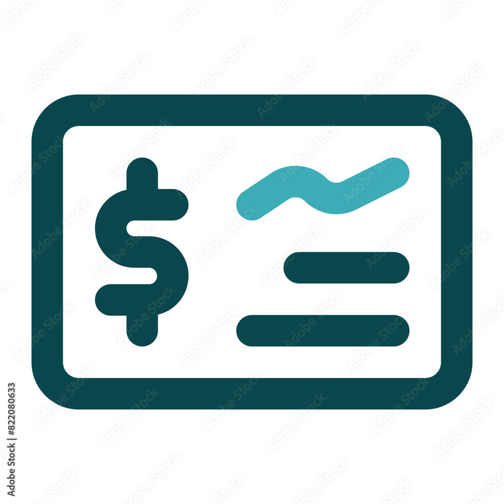 bank check icon for illustration bank check icon for illustration