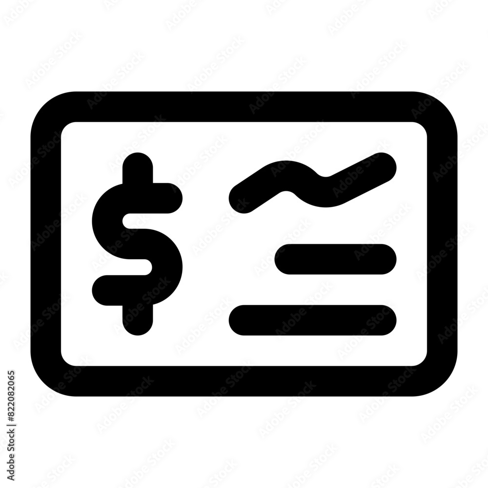bank check icon for illustration bank check icon for illustration
