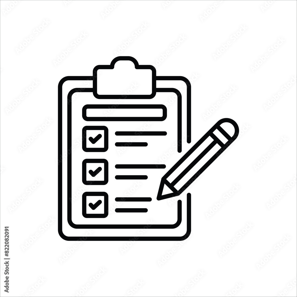 Checklist Icon editable stock vector icon Checklist Icon editable stock vector icon