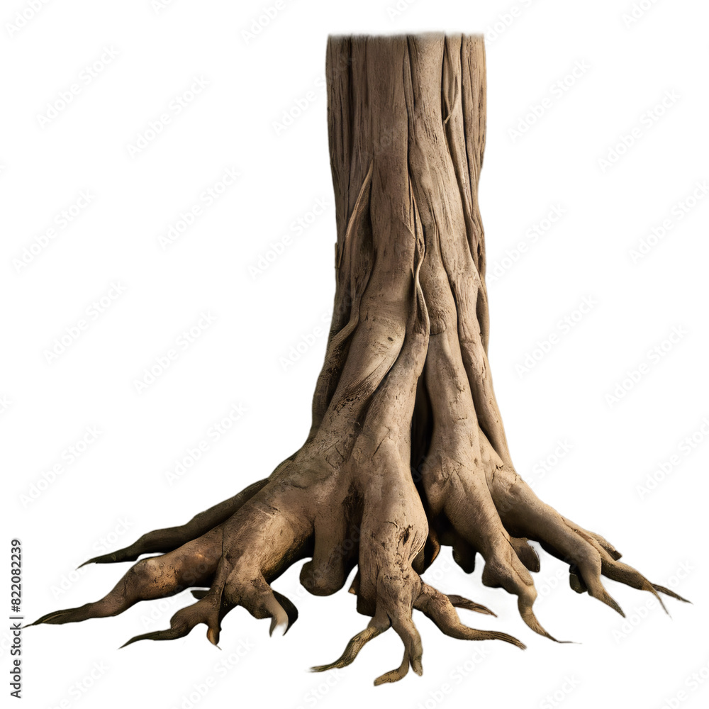 Naklejka premium the trunk on an isolated transparent PNG background