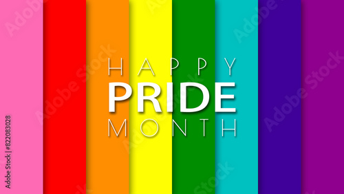 Happy Pride Month LGBT Gilbert Rainbow Pride Flag Wall Background