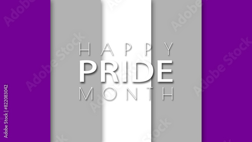 Happy Pride Month Graysexual Pride Flag Wall Background
