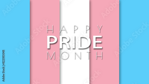 Happy Pride Month Transgender Pride Flag Wall Background