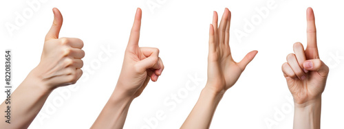 Hand gestures png on transparent background
