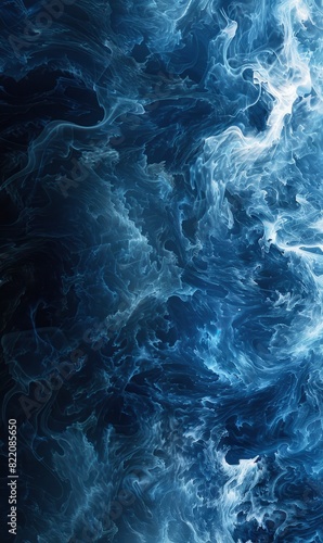 Blue Abstract Galactic Storm,Photorealistic HD