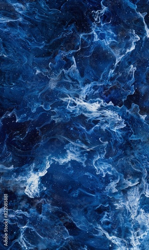 Blue Abstract Galaxy Formation,Photorealistic HD