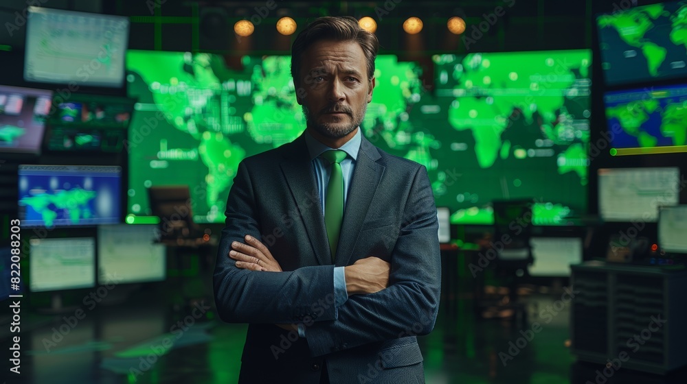 A weather forecaster presenting a live broadcast, standing in front of a green screen with digital maps and graphics showing weather patterns and forecasts. A weather forecaster presenting a live broadcast, standing in front of a green screen with digital maps and graphics showing weather patterns and forecasts.