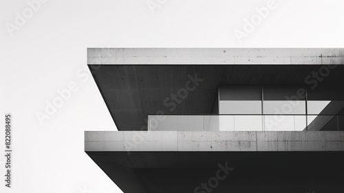 Sleek Minimalistic Abstract Architecture Wallpaper  Black and White